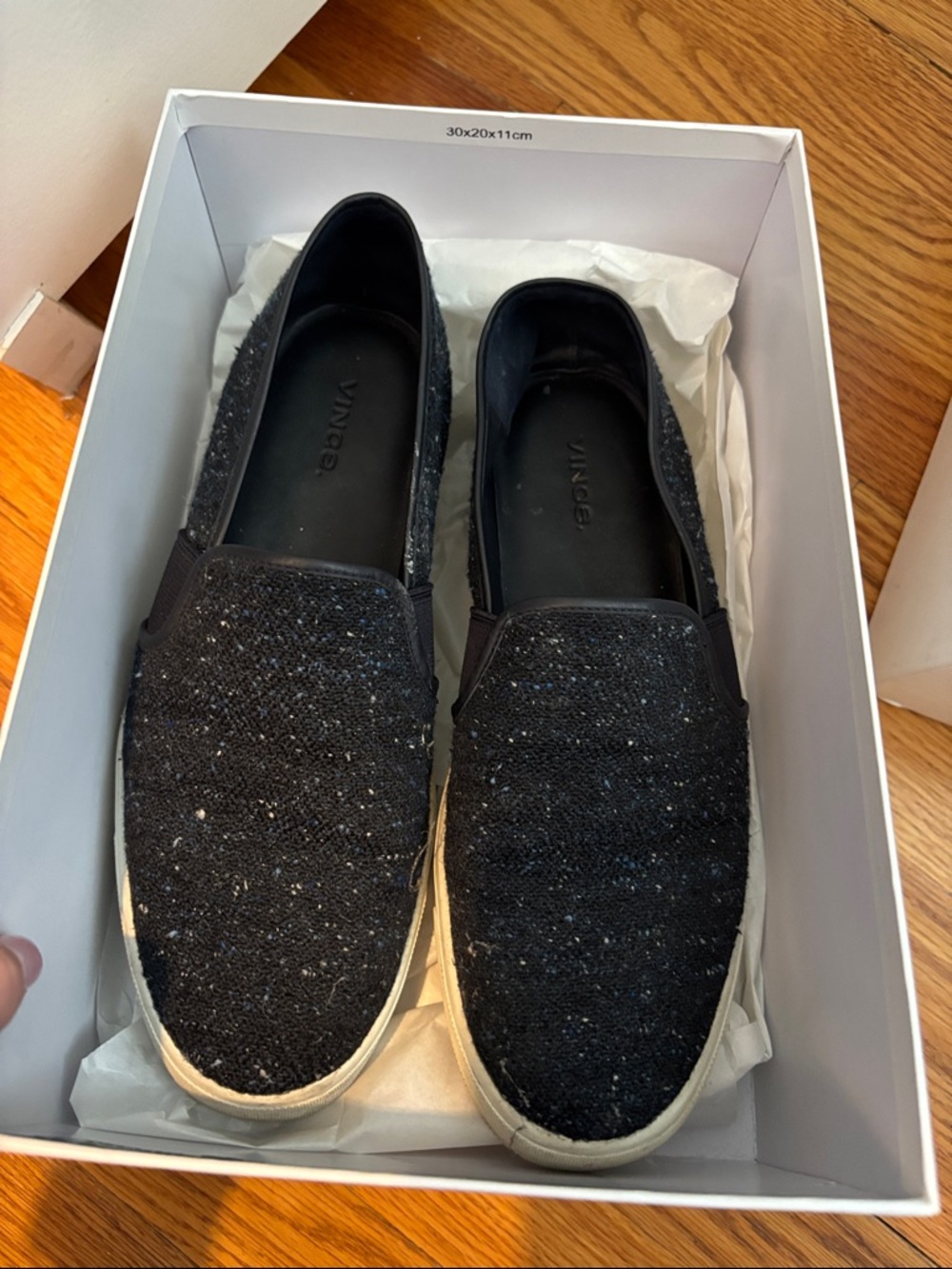 Vince Navy Glitter Slip-On Sneakers - Picture 2 of 6